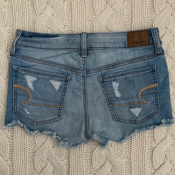 🌼2 for $20🌼 American Eagle Next Level Stretch Low-Rise Denim Short Shorts - Picture 5 of 9